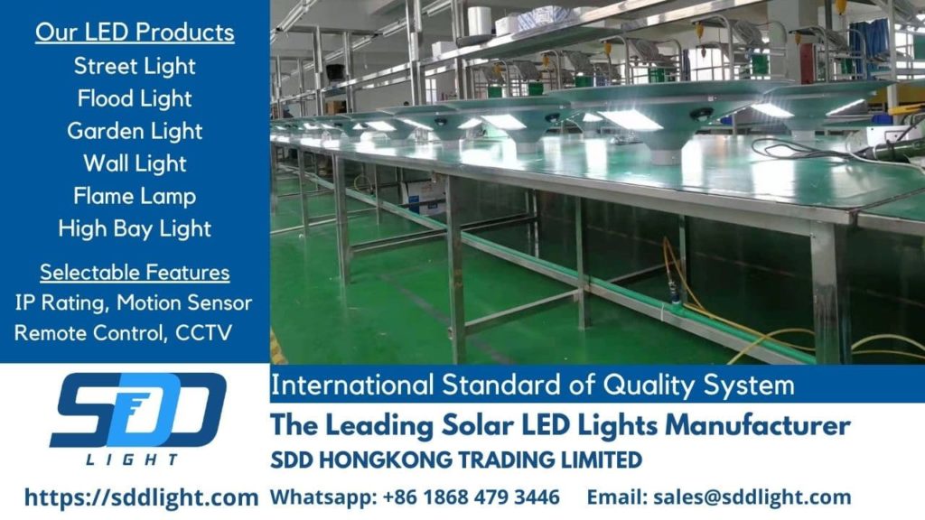 LED Lighting factory in China, Street solar pole lamp