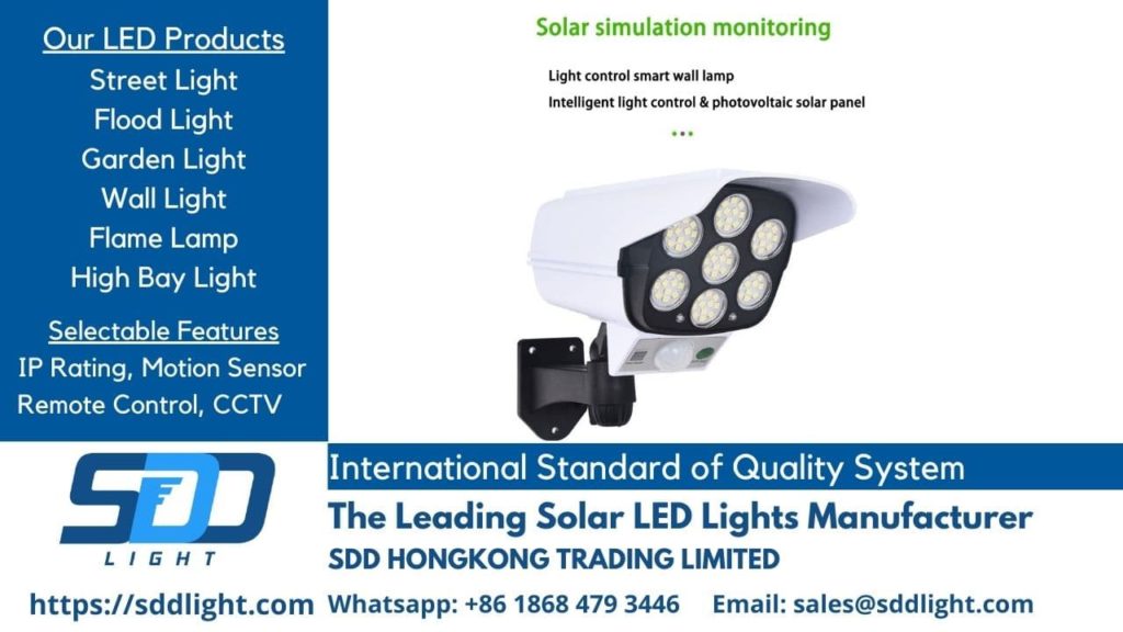 outdoor cctv led lighting solar panel supplier manufacturer