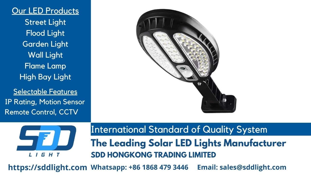 Motion Sensor Street Light, Solar LED Factory - SDD Light