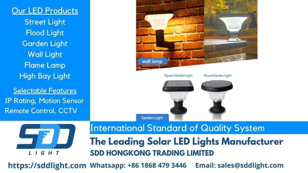 Solar Light Supplier Garden Street Light Pole Lamp CCTV