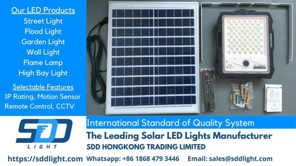 LED Light Manufacturers Solar Panel CCTV factory