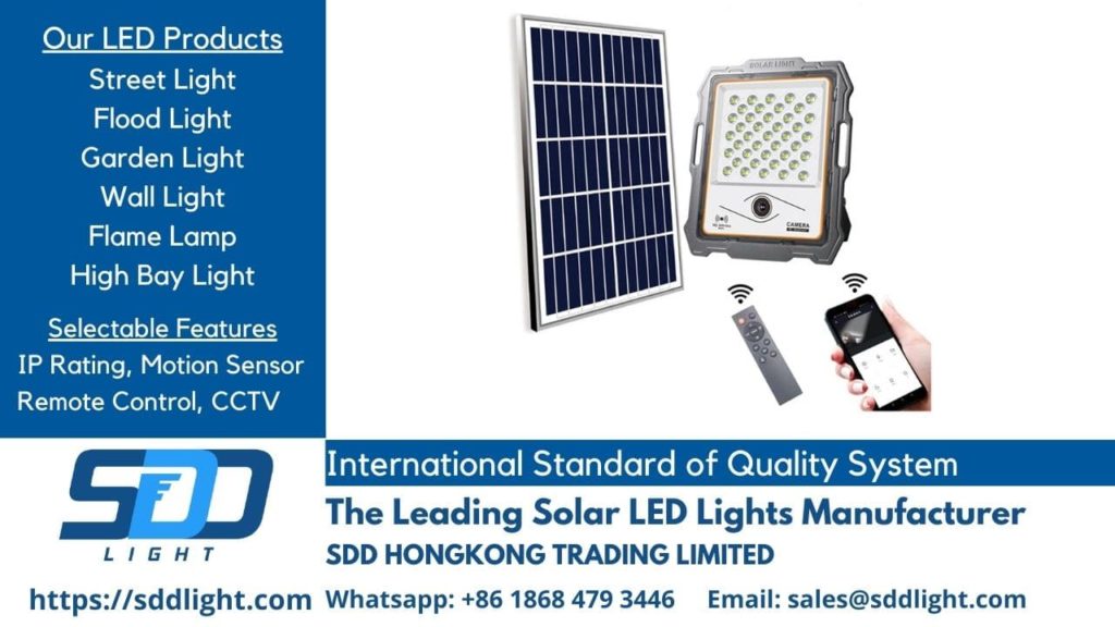 Solar Flood Light Manufacturer in China CCTV motion sensor