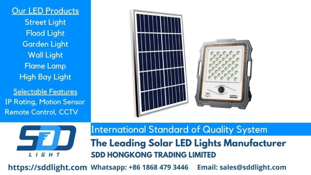 Solar Flood Light for Garden and street manufacturer