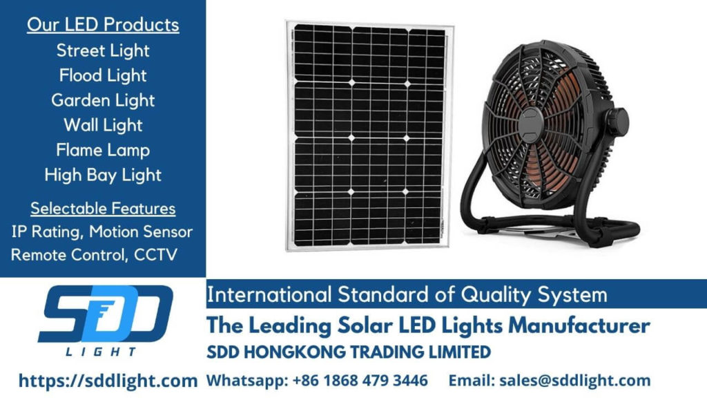 Solar Charging Fan Manufacturer and Supplier in China