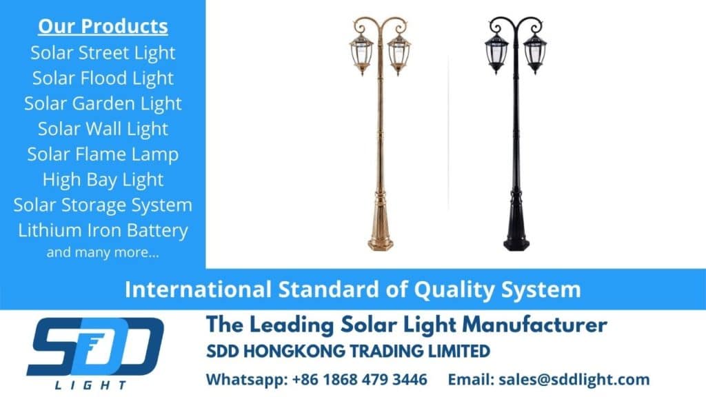 solar public lighting street lamp pole